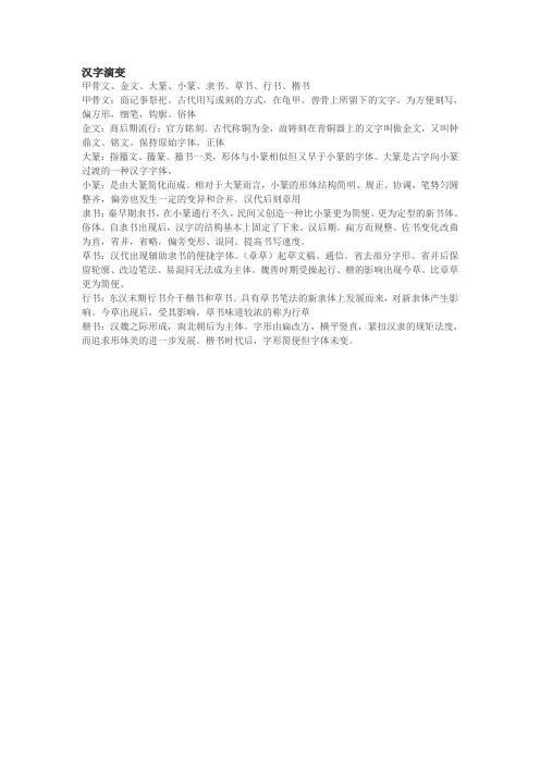 汉字演变