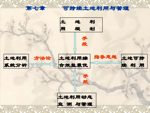 土地资源学第七章持续土地利用与管理