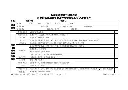 多重耐药菌感染