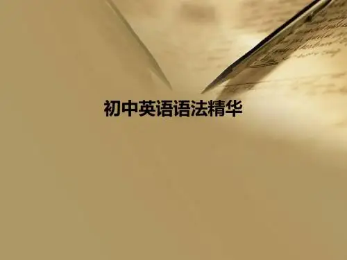 初中英语语法