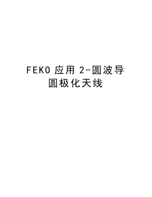 FEKO应用2-圆波导圆极化天线上课讲义
