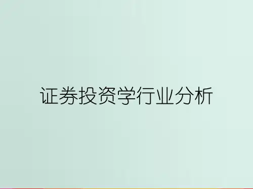 证券投资学行业分析