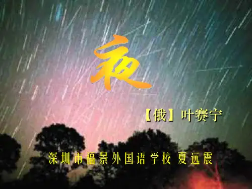 九年级语文外国诗两首(1)(整理2019年11月)