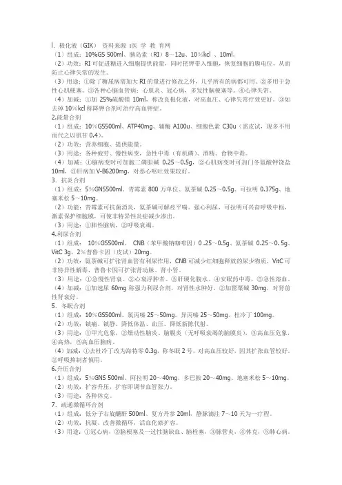 医师必看的十大合剂