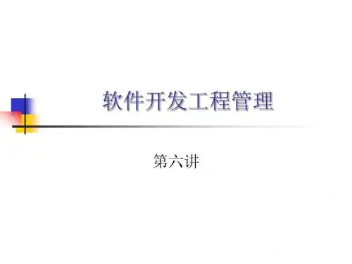 软件开发工程管理2008(六)