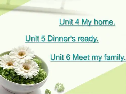 新版pep四年级英语上册总复习Unit4-6课件