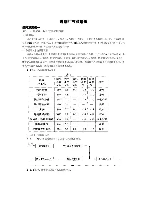 炼钢厂节能措施