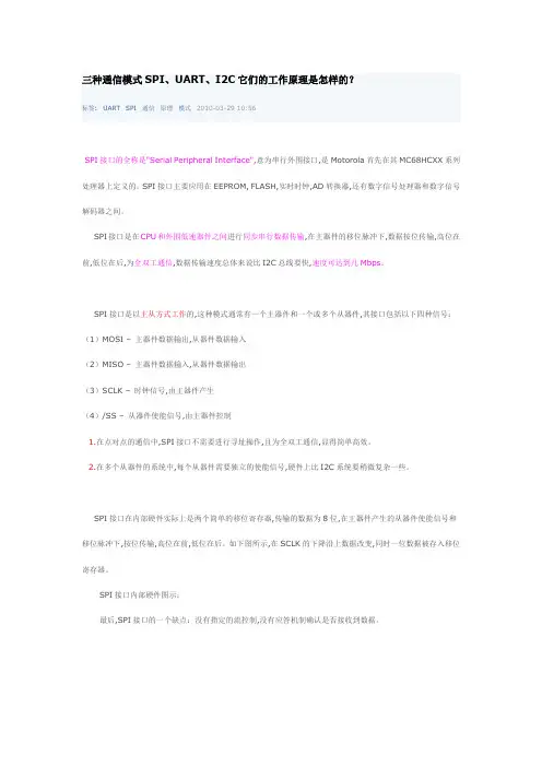 三种通信模式SPI