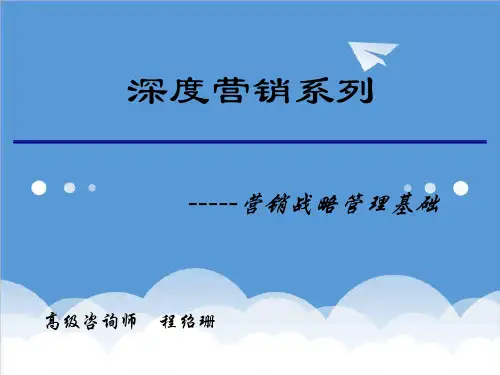 推荐-深度营销系列程绍珊资料 精品