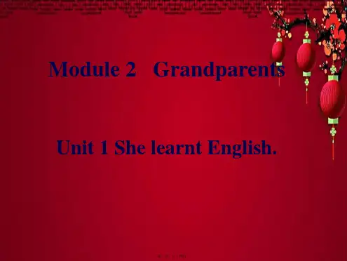 五年级英语下册 module 2 unit 1 she learnt english课件(2)