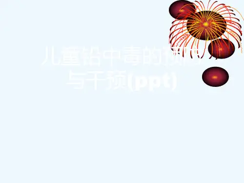 儿童铅中毒的预防与干预(ppt)