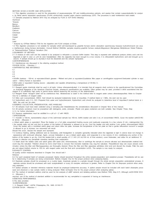 EPA METHOD 3010A