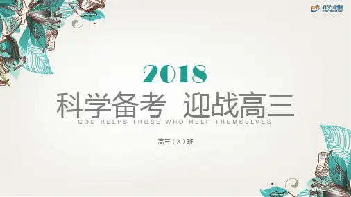 高三《科学备考,迎战高三》主题班会PPT