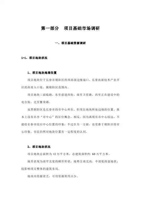 xx项目地块调研报告