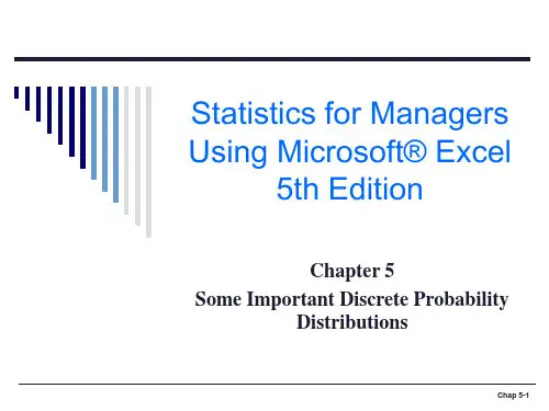 利用Excel进行统计分析-Chapter 5-Some Important Discrete Probability Distributions