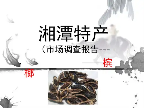 湘潭特产市场调查报告刘苇精品PPT课件