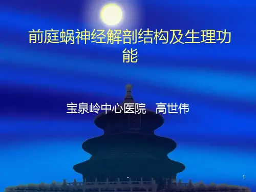 前庭蜗神经解剖结PPT课件