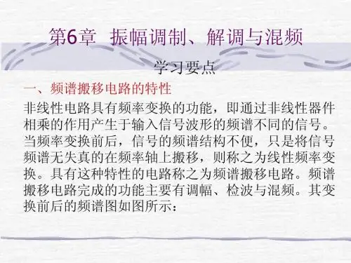 模拟电路第6章-振幅调制、解调与混频