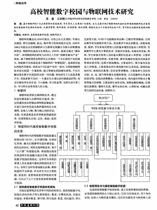 高校智能数字校园与物联网技术研究