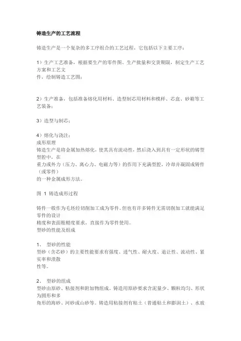 铸造生产的工艺流程