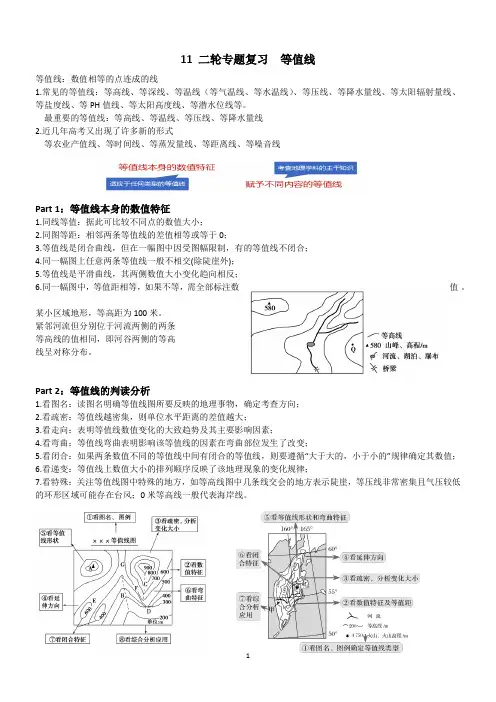 【高考二轮复习】11 二轮专题复习  等值线