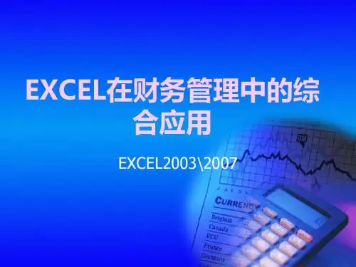 EXCEL在财务管理中的综合应用