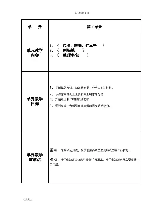 三年级上册劳动教案设计