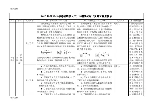 (整理)年数学三考研大纲.