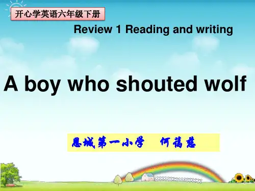 Review1 A boy who shouted _wolf_
