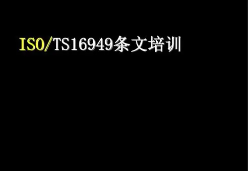TS16949_条文培训材料_PPT