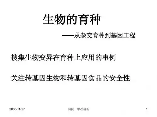 高中生物育种小结