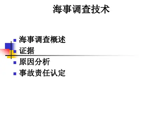 海事调查技术