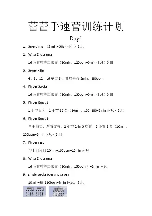 架子鼓手速训练计划
