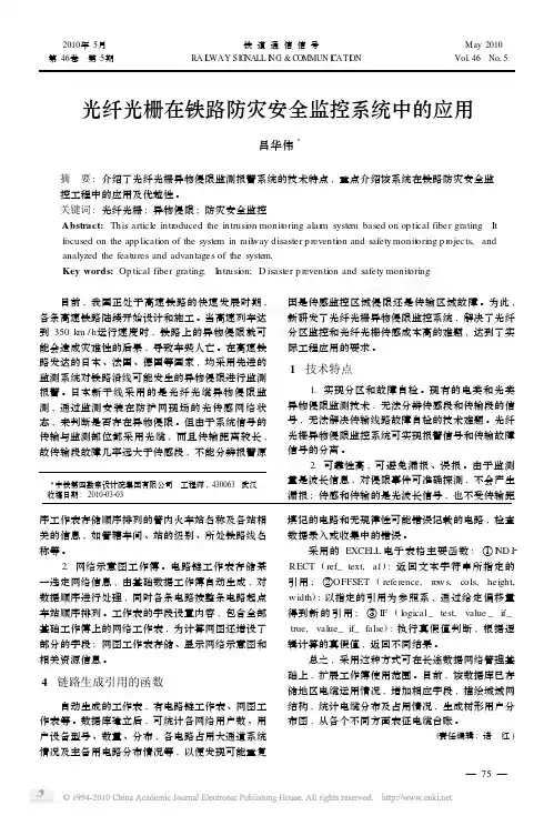 21光纤光栅在铁路防灾安全监控系统中的应用