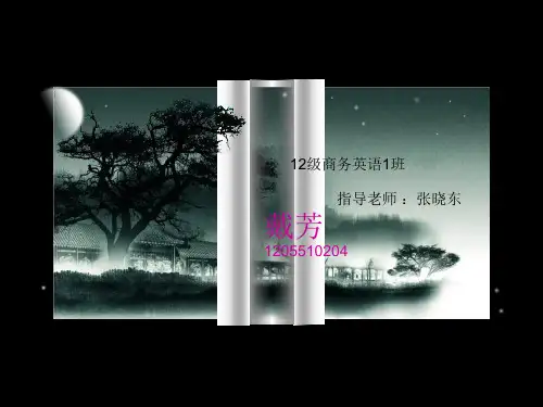 人物简介ppt