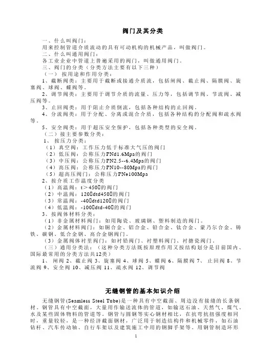 阀门管件知识