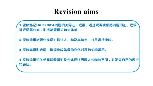 人教版初三英语一轮复习课件:8上Units 3-4