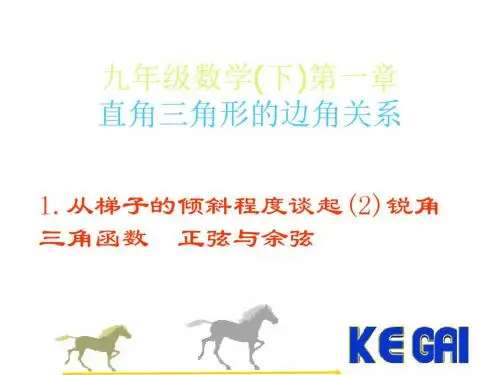 九年级数学正弦与余弦