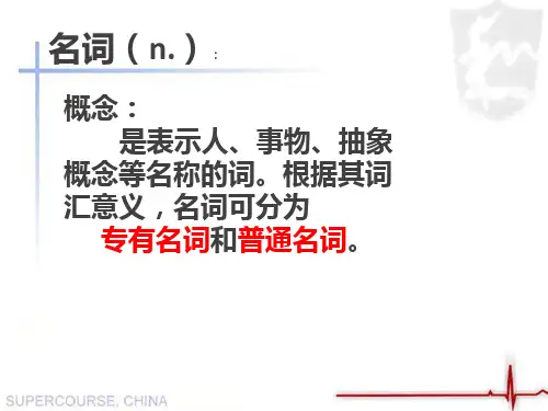 初中英语名词讲解PPT课件