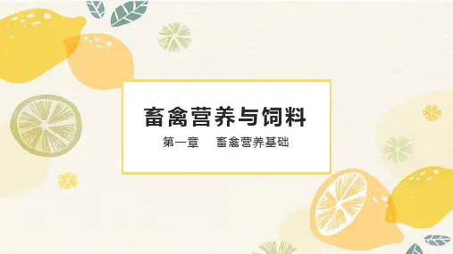 《畜禽营养与饲料》课件:动物与植物的组成成分