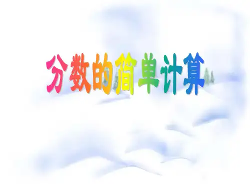 分数的简单计算(加法)