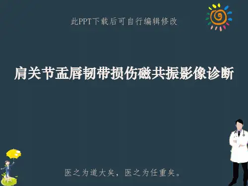 肩关节盂唇韧带损伤磁共振影像诊断PPT课件