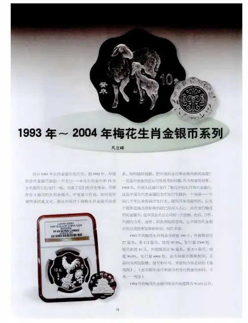 1993年~2004年梅花生肖金银币系列