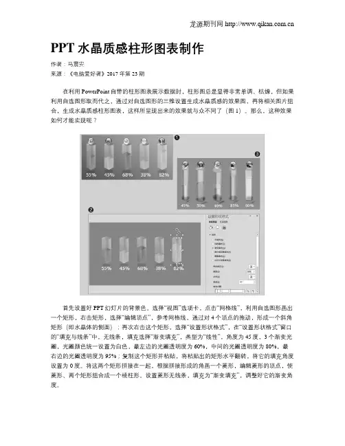 PPT水晶质感柱形图表制作