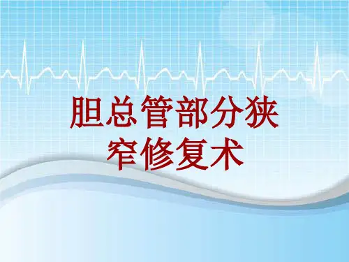 手术讲解模板：胆总管部分狭窄修复术