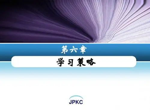 课件第六章 学习策略