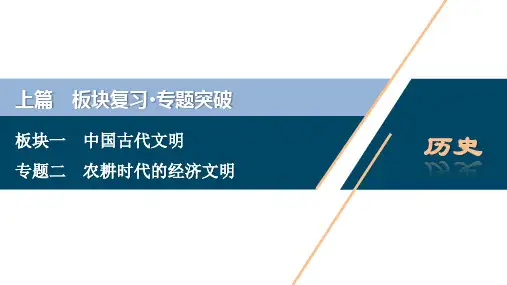 2020届二轮复习:专题二 农耕时代的经济文明 (课件)(113张)