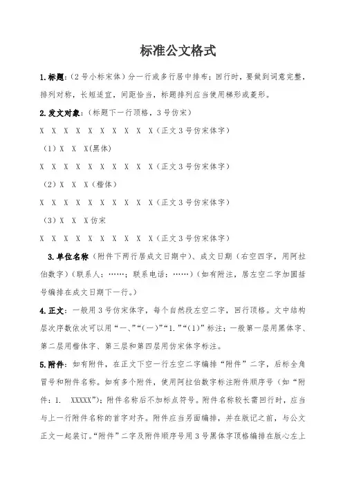 标准公文格式