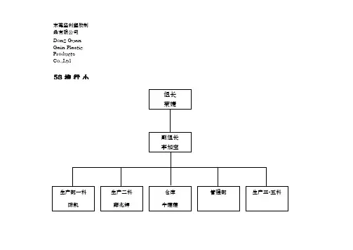 副本5S推行小组成员架构图