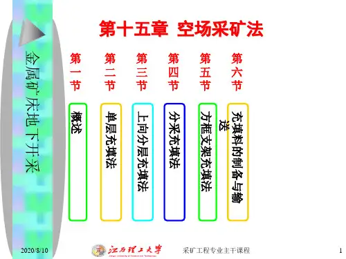 2020年空场采矿法培训课件参照模板可编辑
